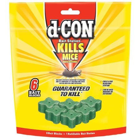 D-Con Refillable Corner Fit Mouse Poison Bait Station
