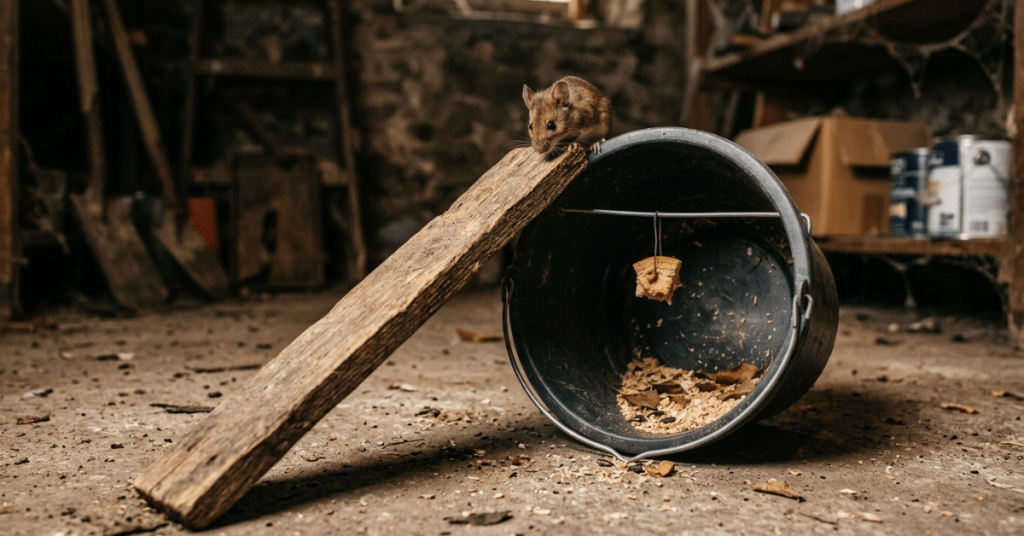 How to Catch a Mouse with a Bucket?