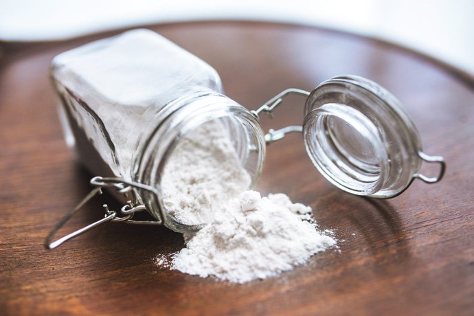 Use Flour or Talcum Powder
