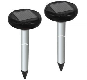 ZYYRSS Solar Mole Repeller, Sonic Mole Deterrent Pest Rodent Repellent